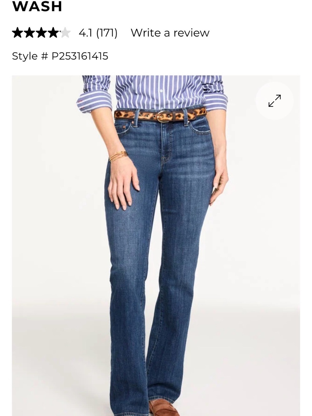 Talbots barely bootcut, Emma wash jeans
